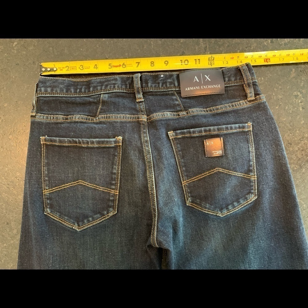 Armani Exchange slim jeans with raw fringe hem like new size 29
